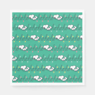 Peanuts   Snoopy Ho Ho Ho Christmas Pattern Napkin
