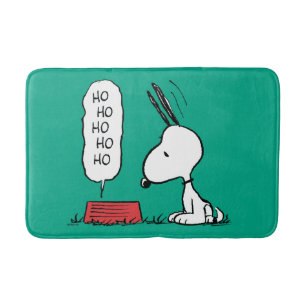 Peanuts   Snoopy Ho Ho Ho Food Dish Bath Mat