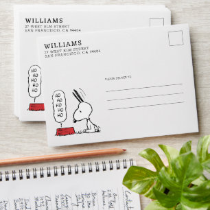 Peanuts   Snoopy Ho Ho Ho Food Dish Envelope