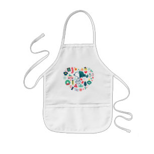 Peanuts   Snoopy Holiday Happiness Heart Kids Apron