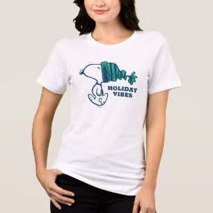 Peanuts Snoopy Holiday Happiness Heart Tri-Blend Shirt