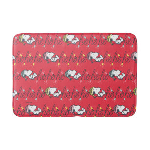 Peanuts   Snoopy Holiday Ho Ho Ho Holiday Pattern Bath Mat