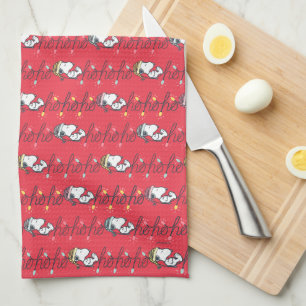 Peanuts   Snoopy Holiday Ho Ho Ho Holiday Pattern Tea Towel