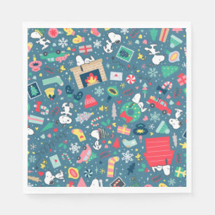 Peanuts   Snoopy Holiday Pattern Napkin