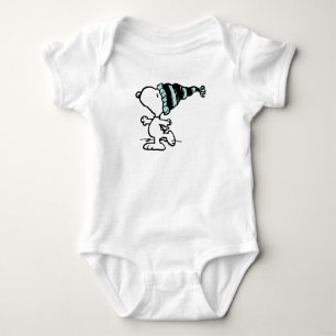 Peanuts Snoopy Holiday Winter Hat Baby Bodysuit