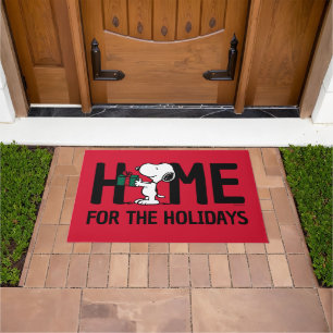 Peanuts   Snoopy Home for the Holidays Doormat