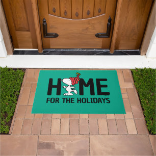 Peanuts   Snoopy Home for the Holidays Doormat