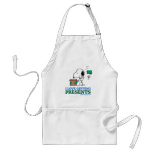 Peanuts   Snoopy I Love Getting Presents Standard Apron
