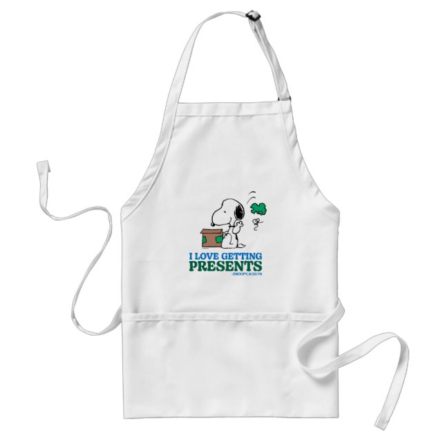 Peanuts | Snoopy I Love Getting Presents Standard Apron (Front)