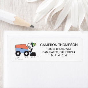 Peanuts   Snoopy Ice Resurfacing Machine Return Address Label
