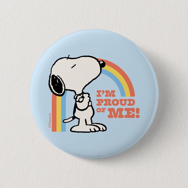Peanuts | Snoopy I'm Proud of Me 6 Cm Round Badge (Front)