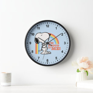 Peanuts   Snoopy I'm Proud of Me Clock