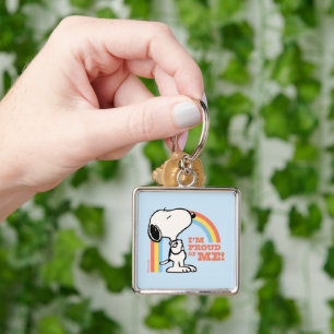 Peanuts   Snoopy I'm Proud of Me Key Ring