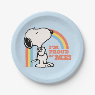 Peanuts   Snoopy I'm Proud of Me Paper Plate