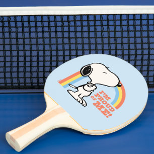 Peanuts   Snoopy I'm Proud of Me Ping Pong Paddle