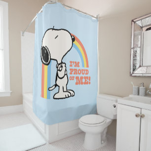 Peanuts   Snoopy I'm Proud of Me Shower Curtain