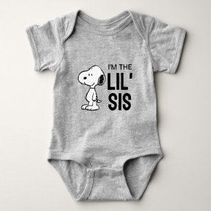 Peanuts Snoopy   I'm the Little Sister Baby Bodysuit