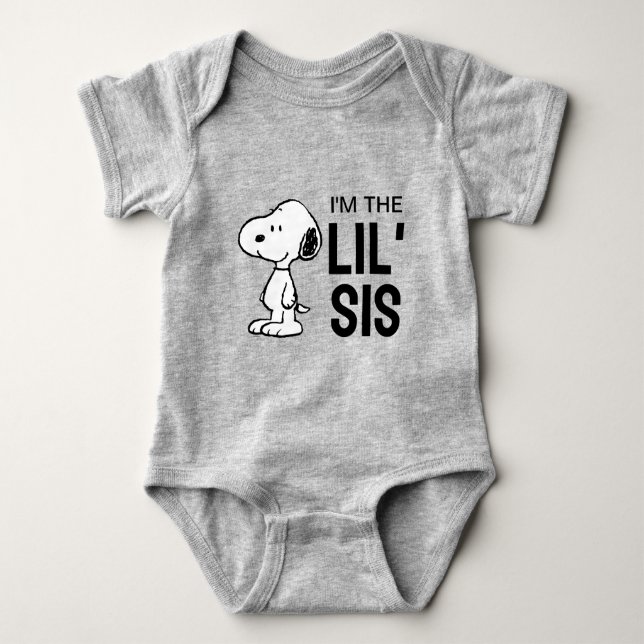 Peanuts Snoopy | I'm the Little Sister Baby Bodysuit (Front)