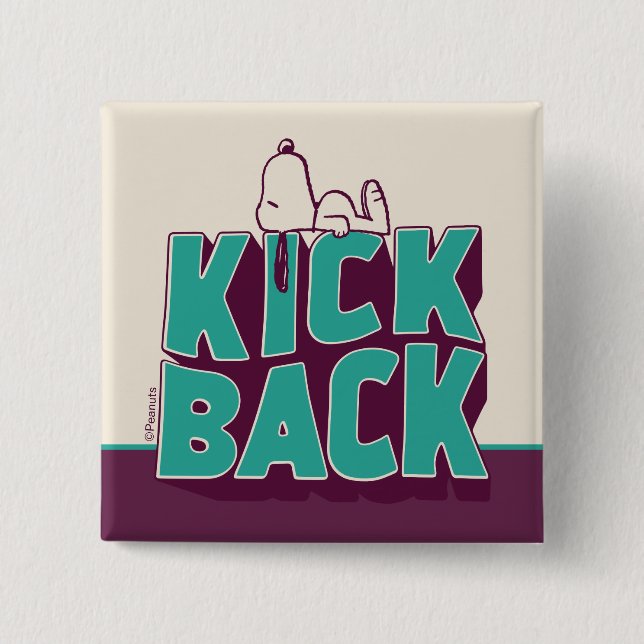 Peanuts | Snoopy Kickback 15 Cm Square Badge (Front)