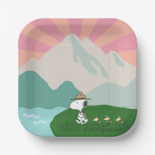 Peanuts   Snoopy Leader of the Pack Paper Plate