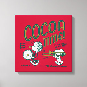 Peanuts Snoopy & Linus Cocoa Time Canvas Print