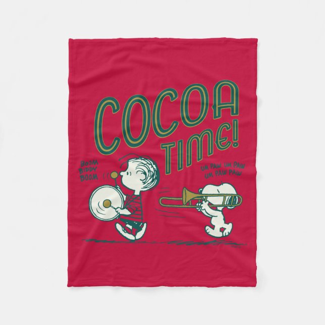 Peanuts | Snoopy & Linus Cocoa Time Fleece Blanket (Front)