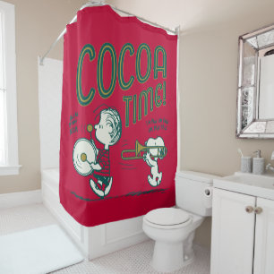 Peanuts   Snoopy & Linus Cocoa Time Shower Curtain