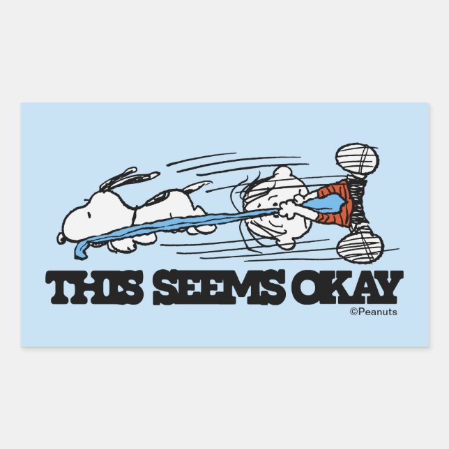 Peanuts | Snoopy & Linus Rectangular Sticker (Front)