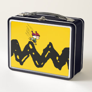 Peanuts   Snoopy & Linus Sled Ride Metal Lunch Box