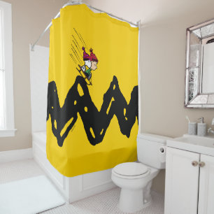 Peanuts   Snoopy & Linus Sled Ride Shower Curtain