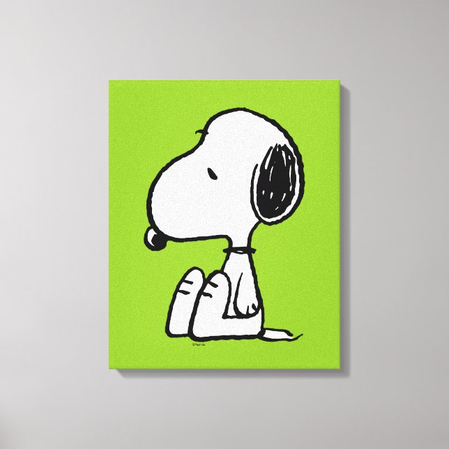 Peanuts | Snoopy Looking Down Canvas Print (Front)