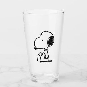 Peanuts   Snoopy Looking Down Glass