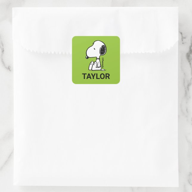 Peanuts | Snoopy Looking Down Square Sticker (Bag)