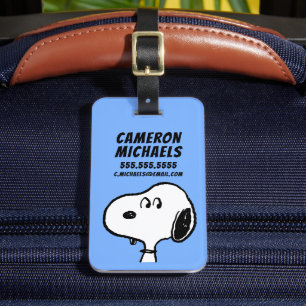 Peanuts   Snoopy Looks Luggage Tag