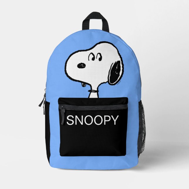 Peanuts | Snoopy Looks Printed Backpack (Front)