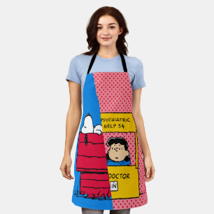 Peanuts   Snoopy & Lucy Half & Half Apron