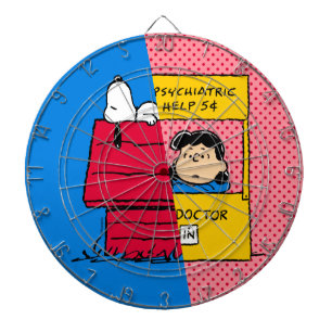 Peanuts   Snoopy & Lucy Half & Half Dartboard