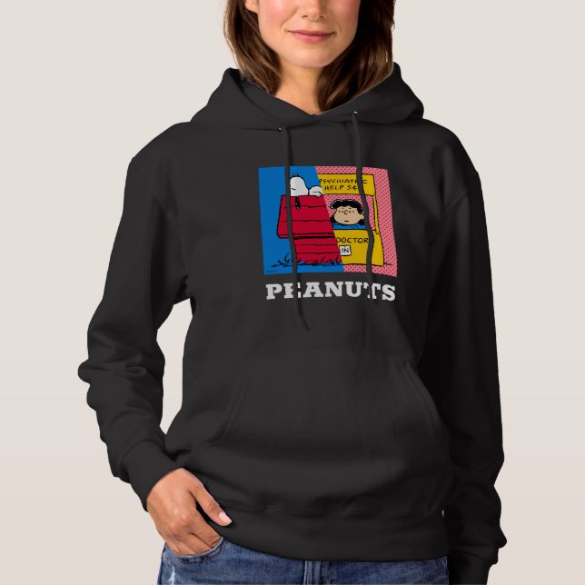 Peanuts | Snoopy & Lucy Half & Half Hoodie (Front)