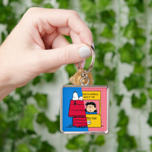 Peanuts   Snoopy & Lucy Half & Half Key Ring