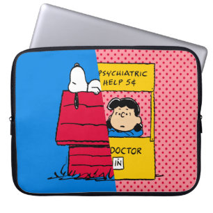 Peanuts   Snoopy & Lucy Half & Half Laptop Sleeve