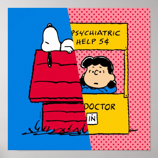 Peanuts | Snoopy & Lucy Half & Half Poster (Front)