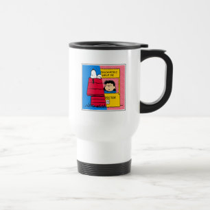 Peanuts   Snoopy & Lucy Half & Half Travel Mug