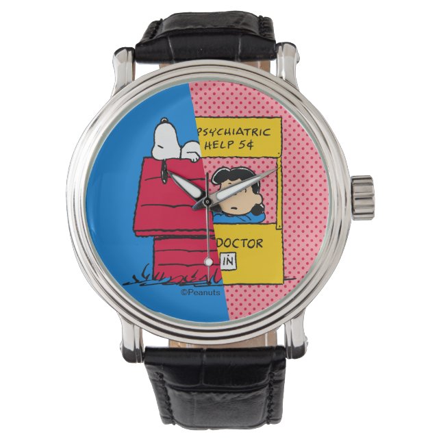 Peanuts | Snoopy & Lucy Half & Half Watch (Front)