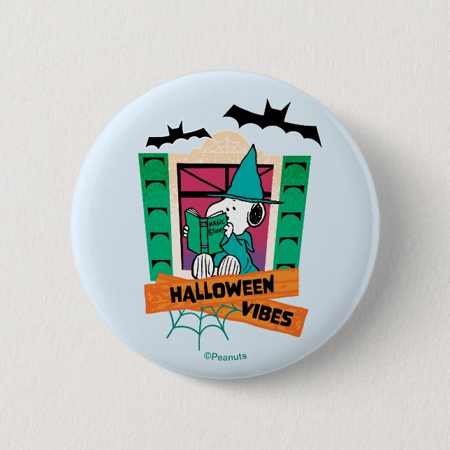 Peanuts Snoopy Magic Potions Halloween 6 Cm Round Badge (Front)