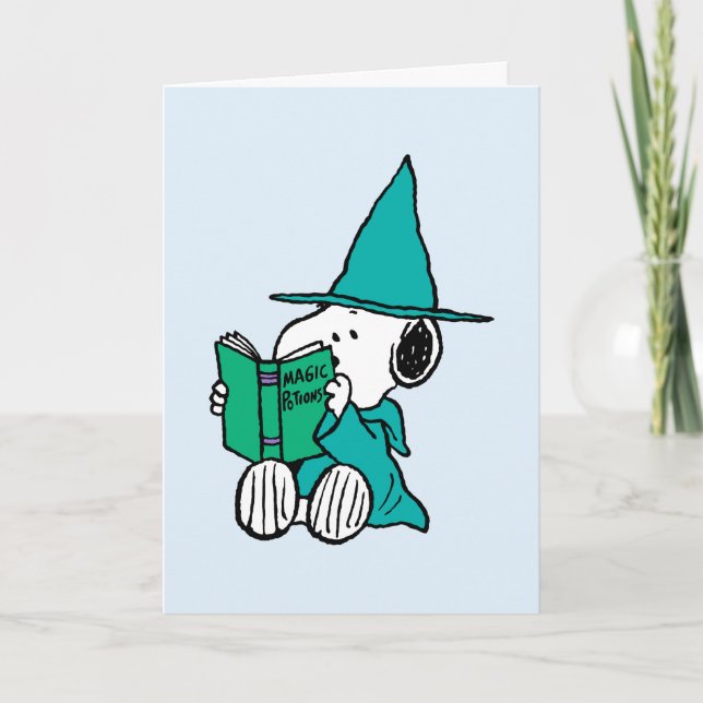 Peanuts Snoopy Magic Potions Halloween Card (Front)