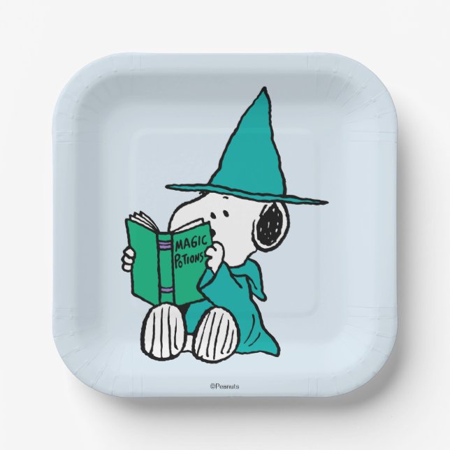 Peanuts Snoopy Magic Potions Halloween Paper Plate (Front)