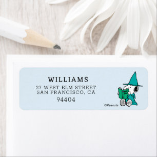 Peanuts Snoopy Magic Potions Halloween Return Address Label