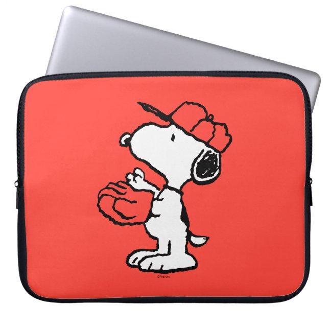 Peanuts | Snoopy Making the Catch Laptop Sleeve (Front)
