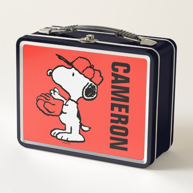Peanuts | Snoopy Making the Catch Metal Lunch Box (Front)