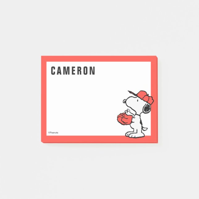 Peanuts | Snoopy Making the Catch Post-it Notes (Front)